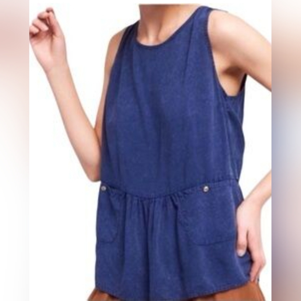 EUC Anthropologie Saturday Sunday Navy Tank Top